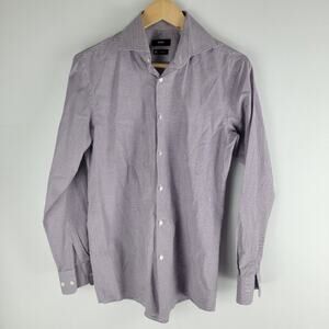 Hugo Boss sharp fit long sleeve button down shirt size 15